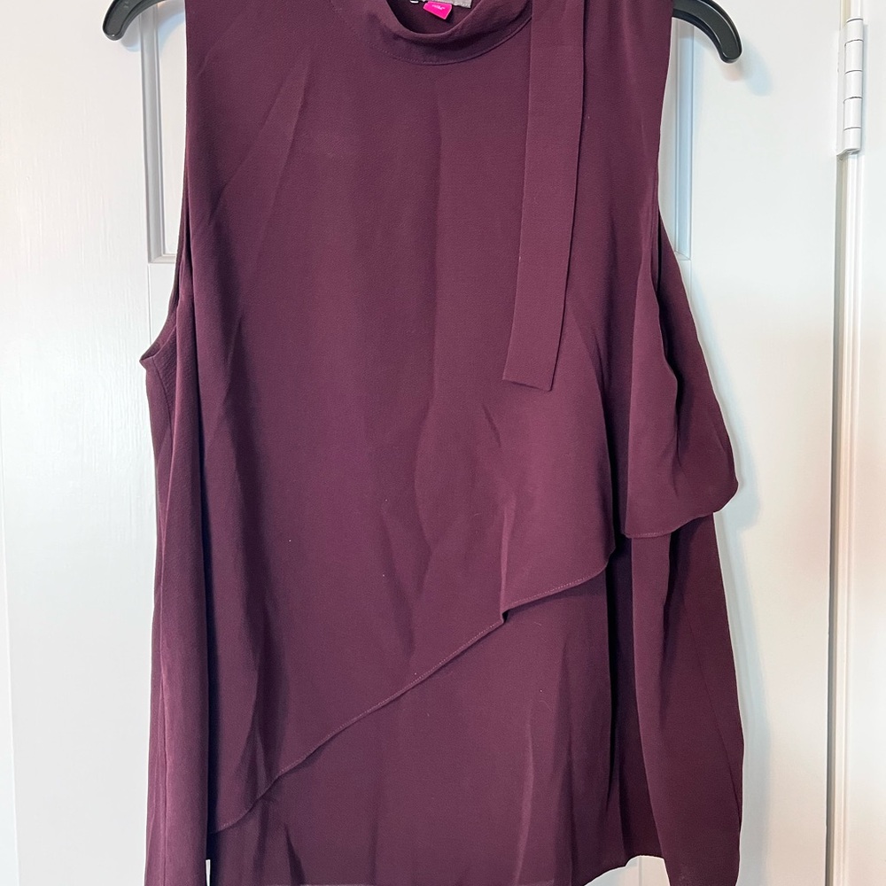 Vince Camuto Plum Layered Tank - L